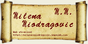 Milena Miodragović vizit kartica